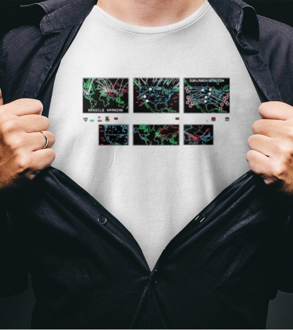 Sub-launch Detection And Missile Warning Visualization Maps T-Shirt