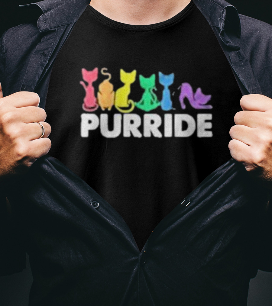 Purride Rainbow Cats Uju Anya Pride T-Shirt