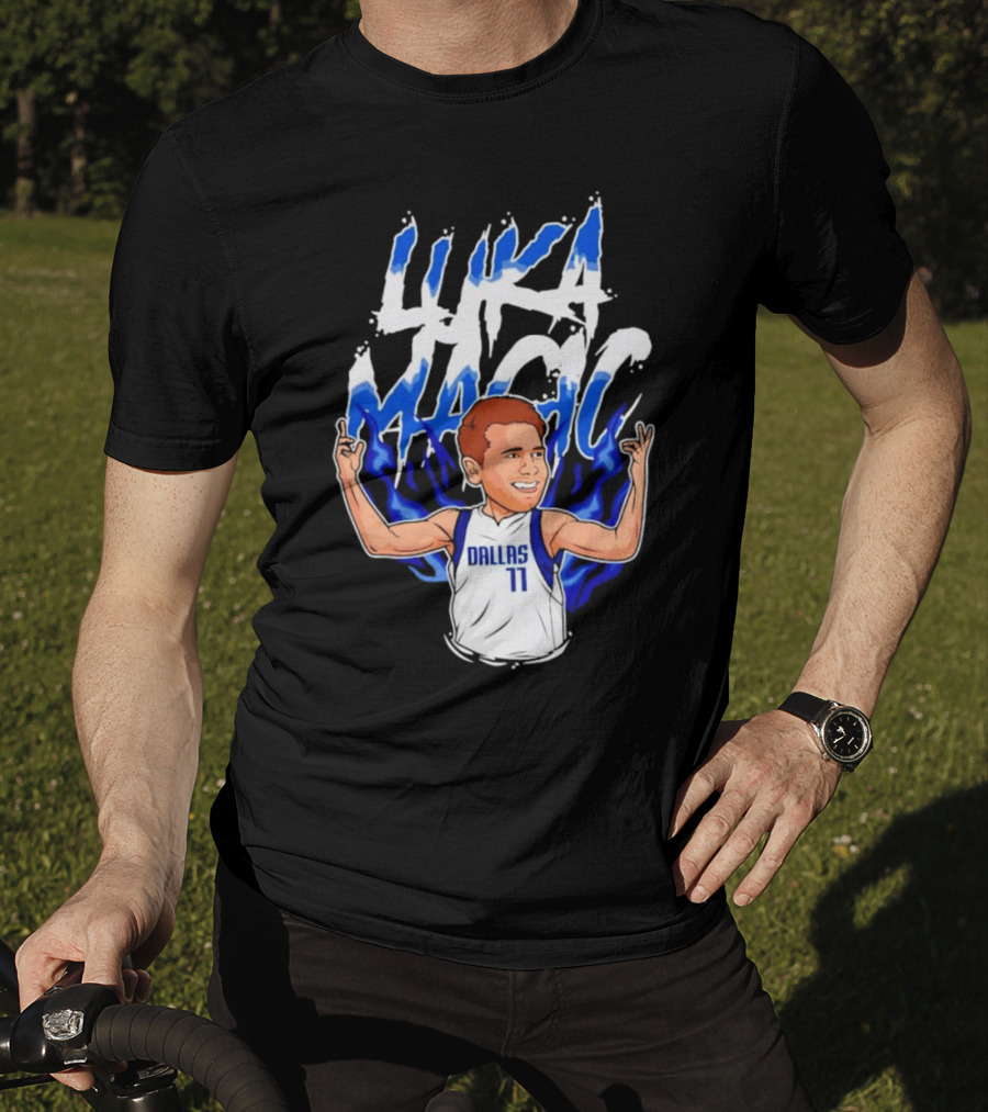 Luka Doncic Luka Magic Dallas Basketball Player Cartoon T-Shirt
