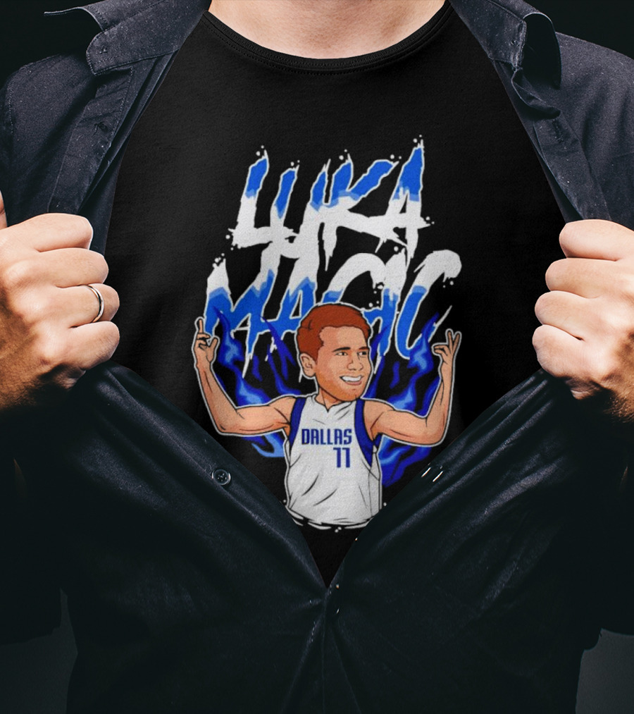 Luka Doncic Luka Magic Dallas Basketball Player Cartoon T-Shirt