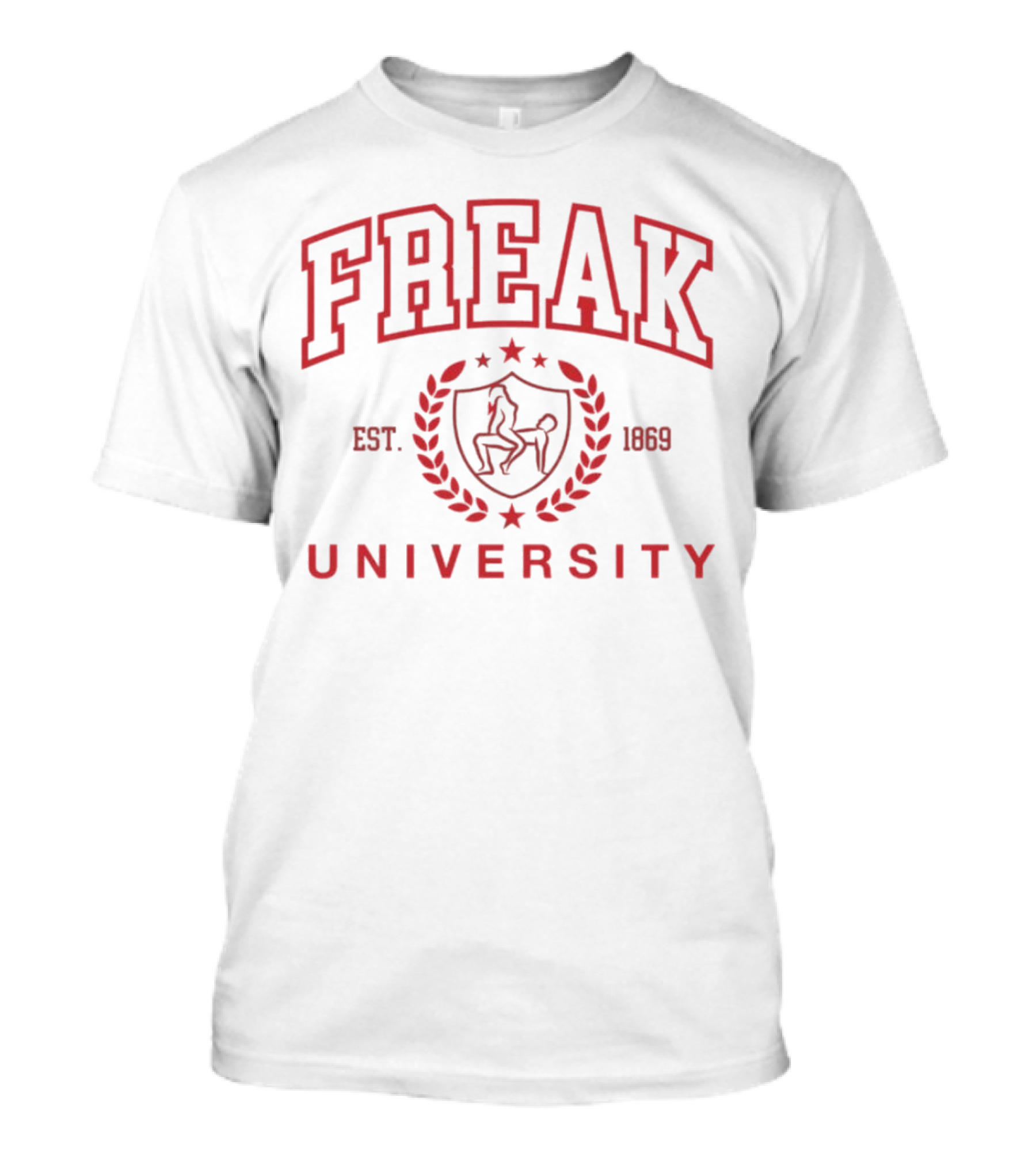 Freak University Est 1869 Centaur Crest Laurel Badge T-Shirt