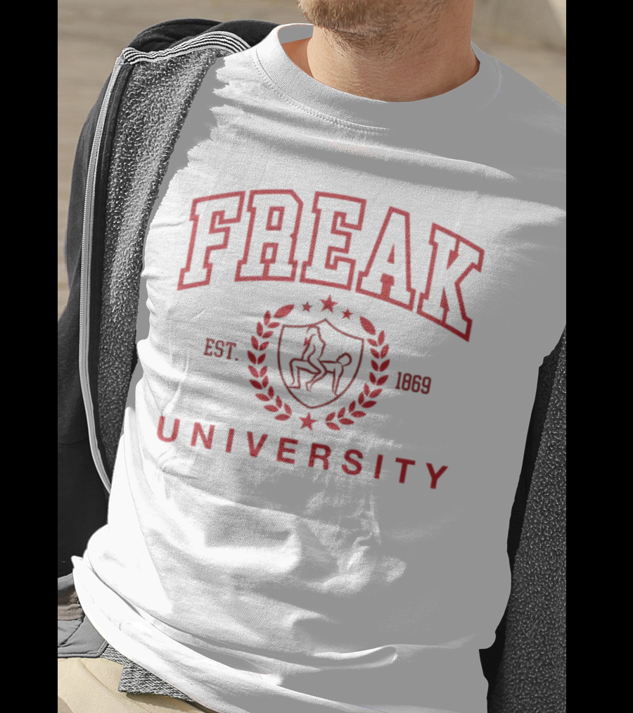 Freak University Est 1869 Centaur Crest Laurel Badge T-Shirt