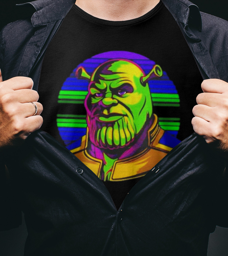 Shrek Thanos Fusion Shreknos Pop Art Crossover T-Shirt