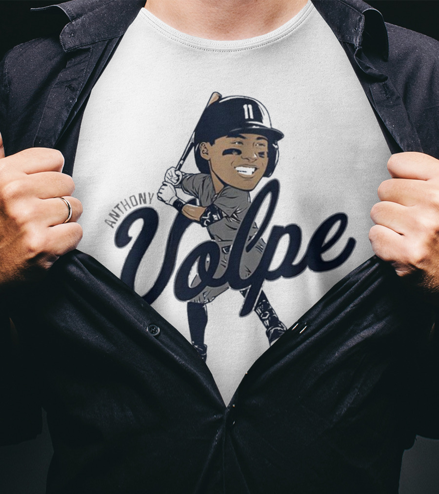 Anthony Volpe New York Yankees Caricature T-Shirt