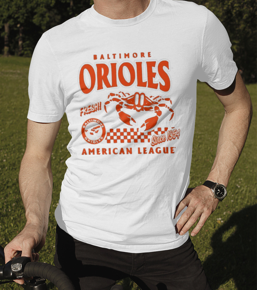 Baltimore Orioles Fresh Crab Since 1954 American League Baseball Retro Team T-Shirt