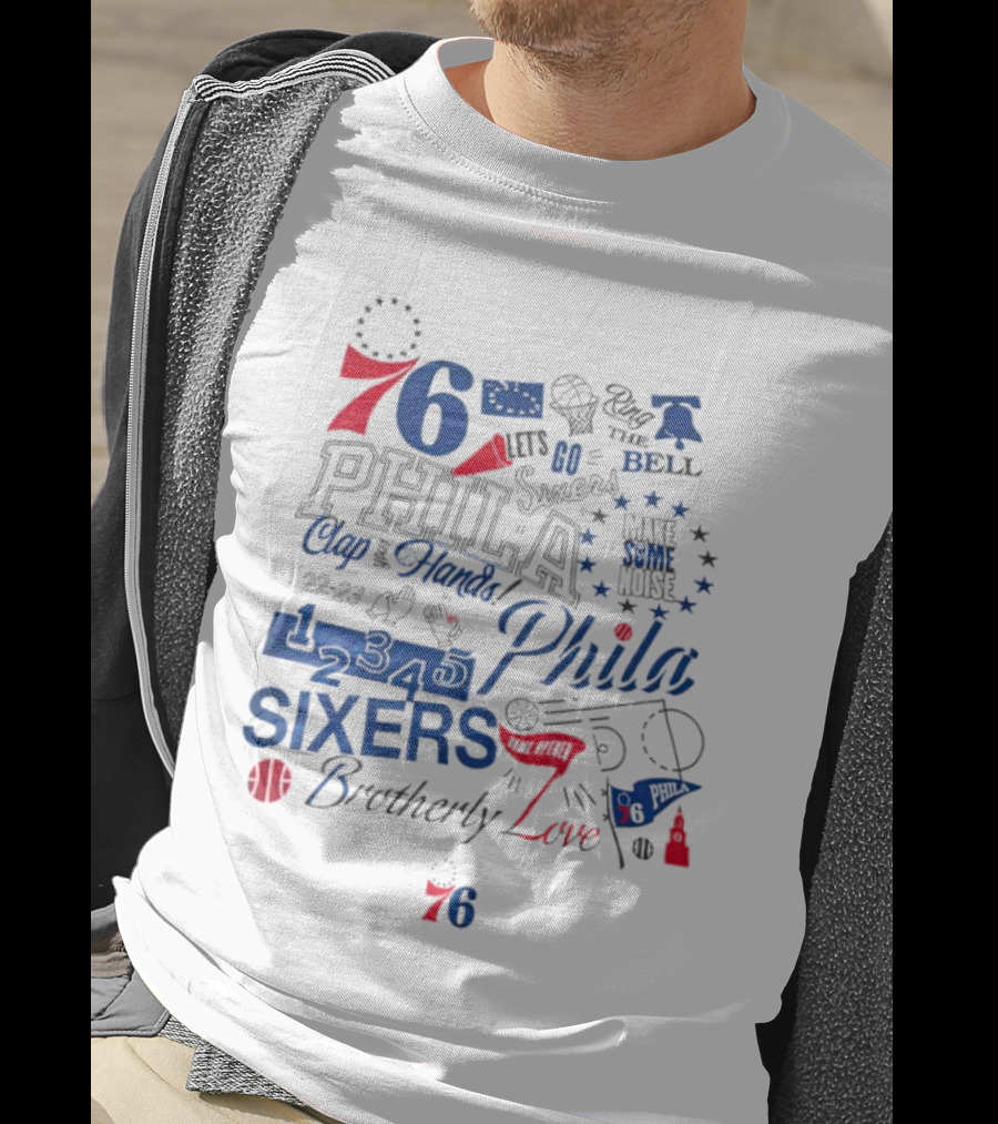 Philadelphia 76ers Clap Hands Go Phila Sixers Stars 76 1949 T-Shirt