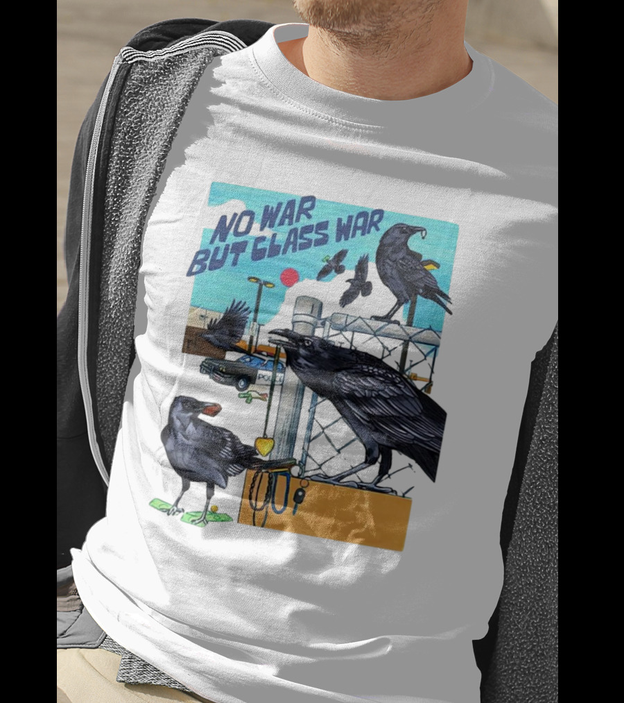 No War But Class War Halsey Berryman Crows Urban Graffiti Scene T-Shirt