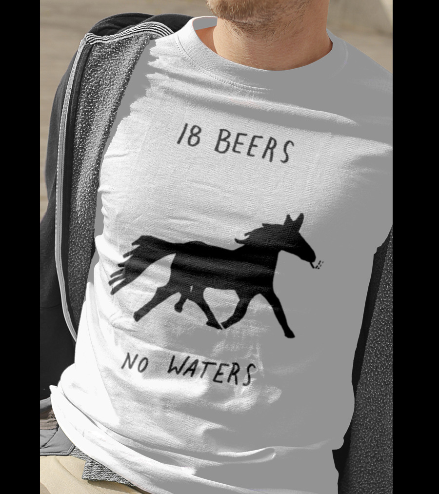 18 Beers No Waters Horse Silhouette Smoking Pipe T-Shirt