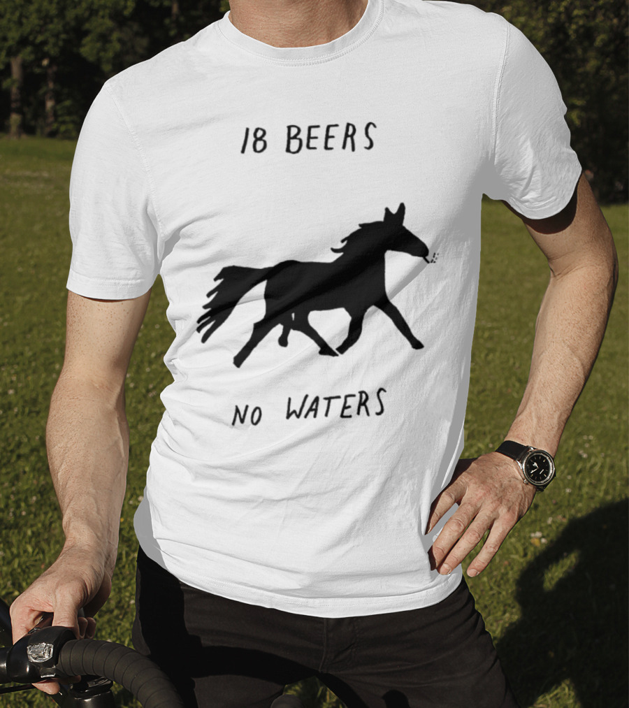 18 Beers No Waters Horse Silhouette Smoking Pipe T-Shirt