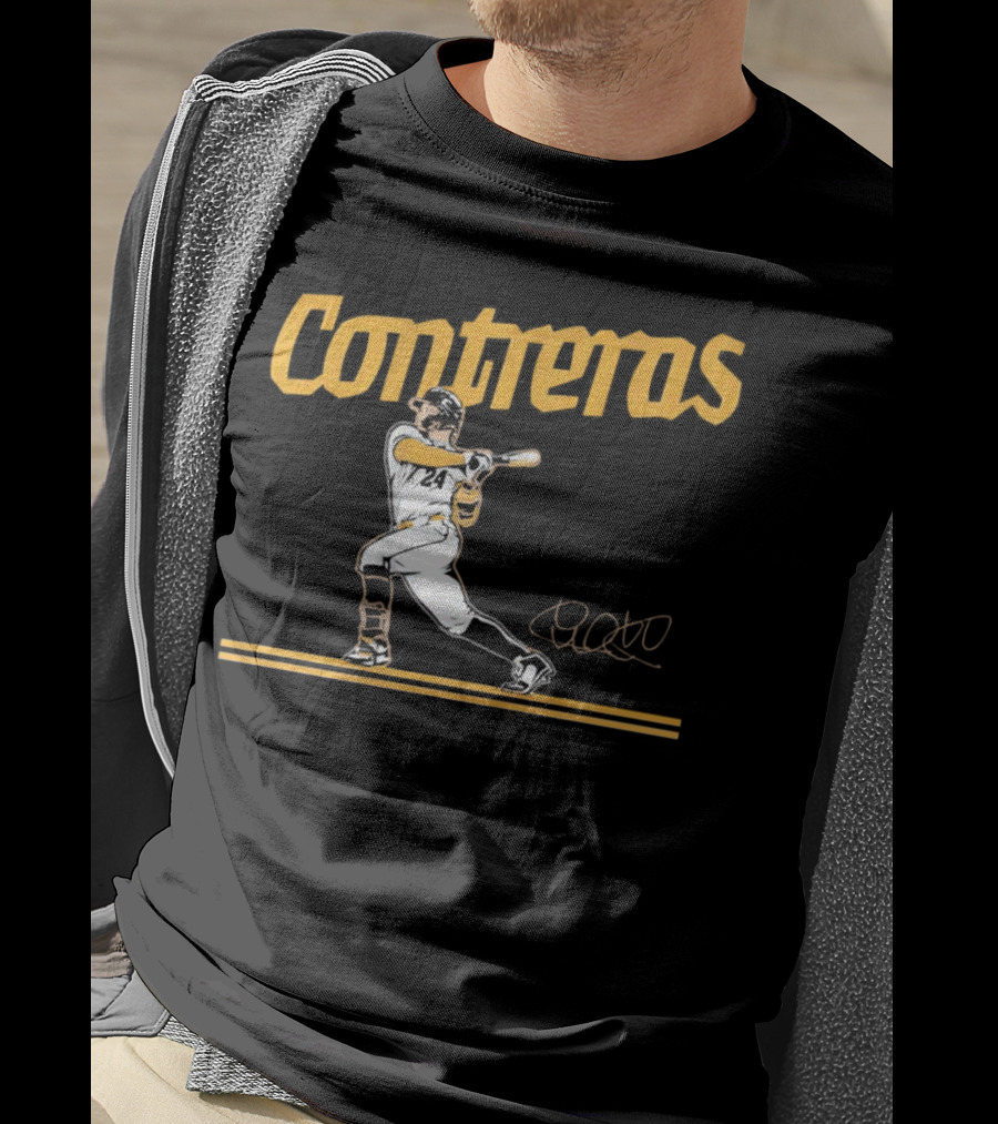 Contreras Milwaukee Brewers Slugger Swing Signature T-Shirt