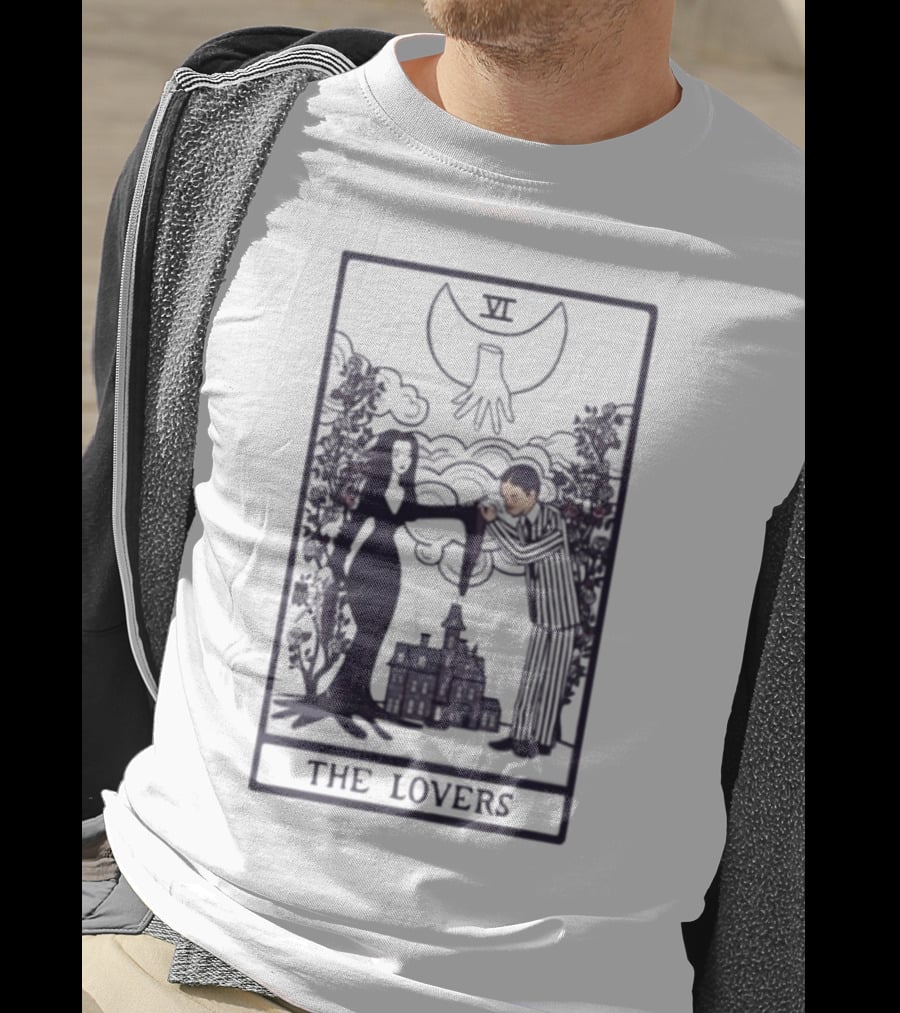 Vampire Lovers VI Tarot Card Gothic Castle And Bat T-Shirt