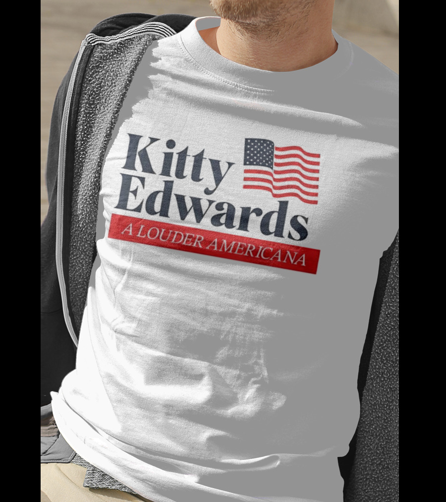 Kitty Edwards A Louder Americana American Flag T-Shirt