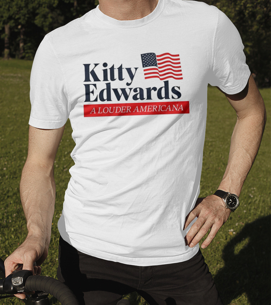 Kitty Edwards A Louder Americana American Flag T-Shirt