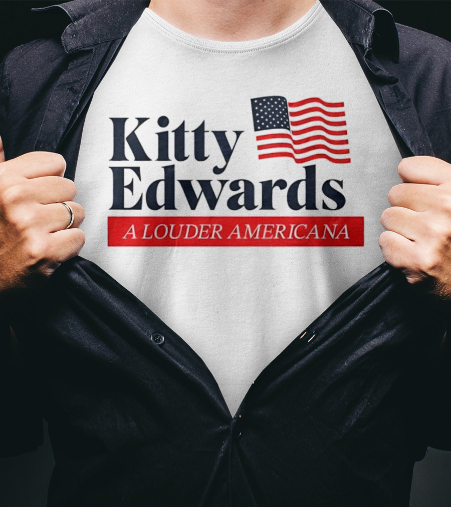 Kitty Edwards A Louder Americana American Flag T-Shirt
