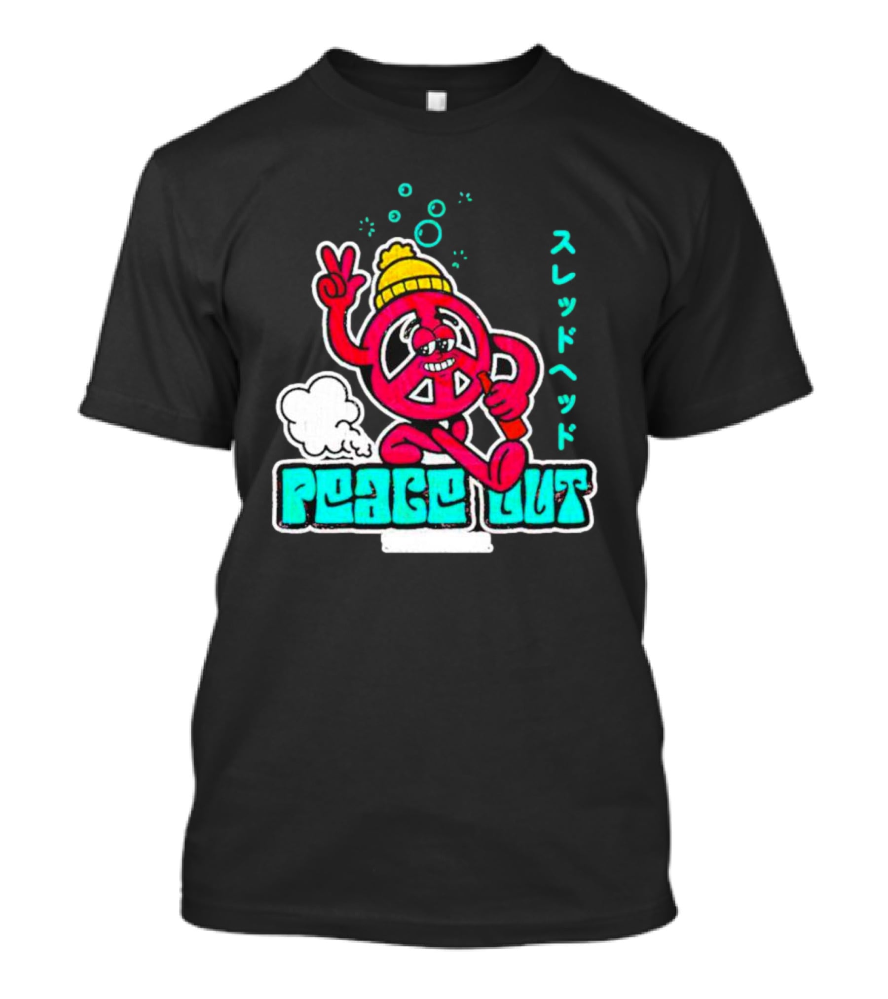 Peace Out Threadhead Japanese Text Bubble Elements T-Shirt