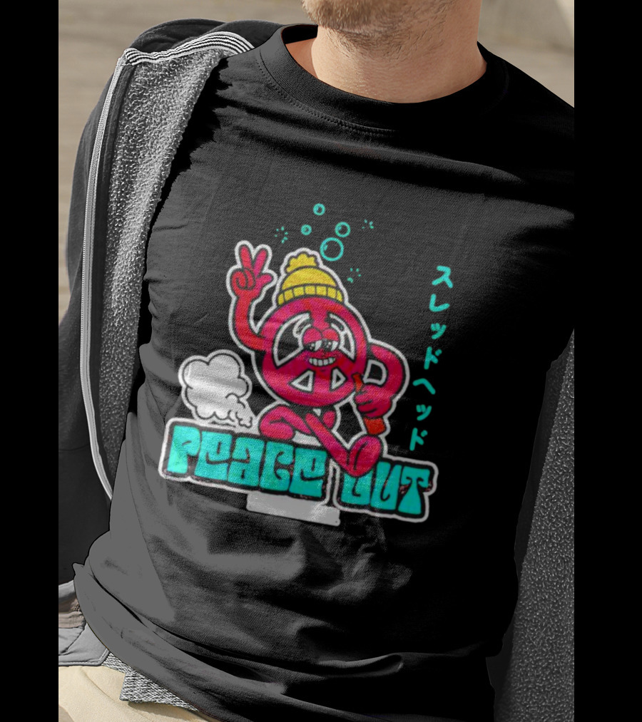 Peace Out Threadhead Japanese Text Bubble Elements T-Shirt