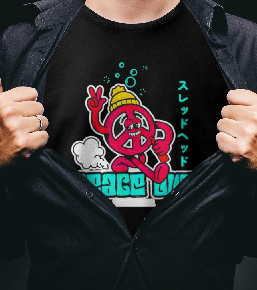 Peace Out Threadhead Japanese Text Bubble Elements T-Shirt