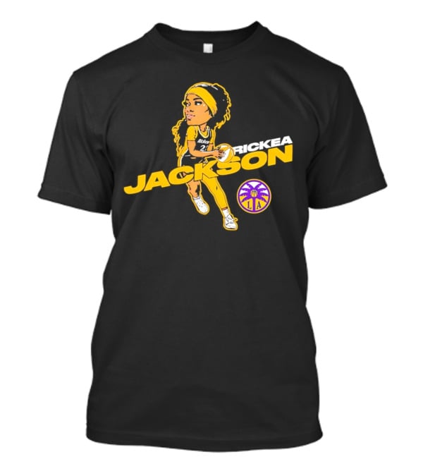 Rickea Jackson LA Basketball Player Icon In Yellow And Black T-Shirt