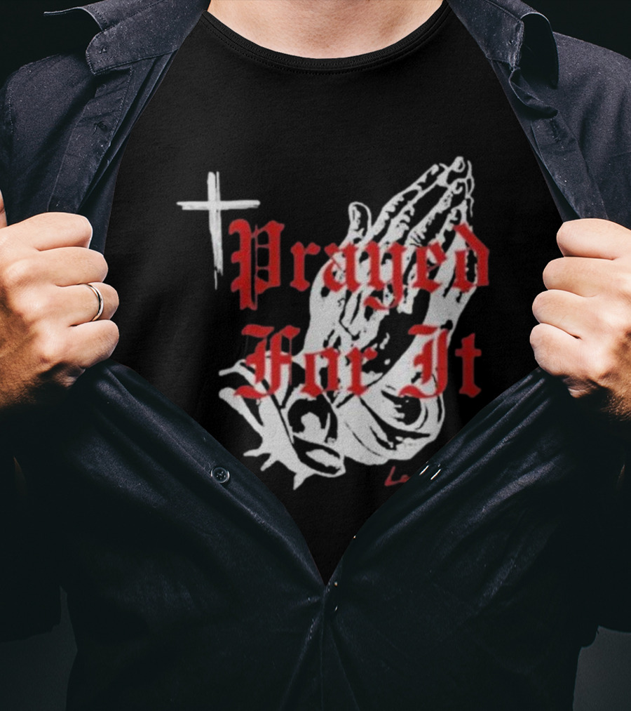 Jrue Holiday Prayed For It League 8 Cross And Praying Hands T-Shirt