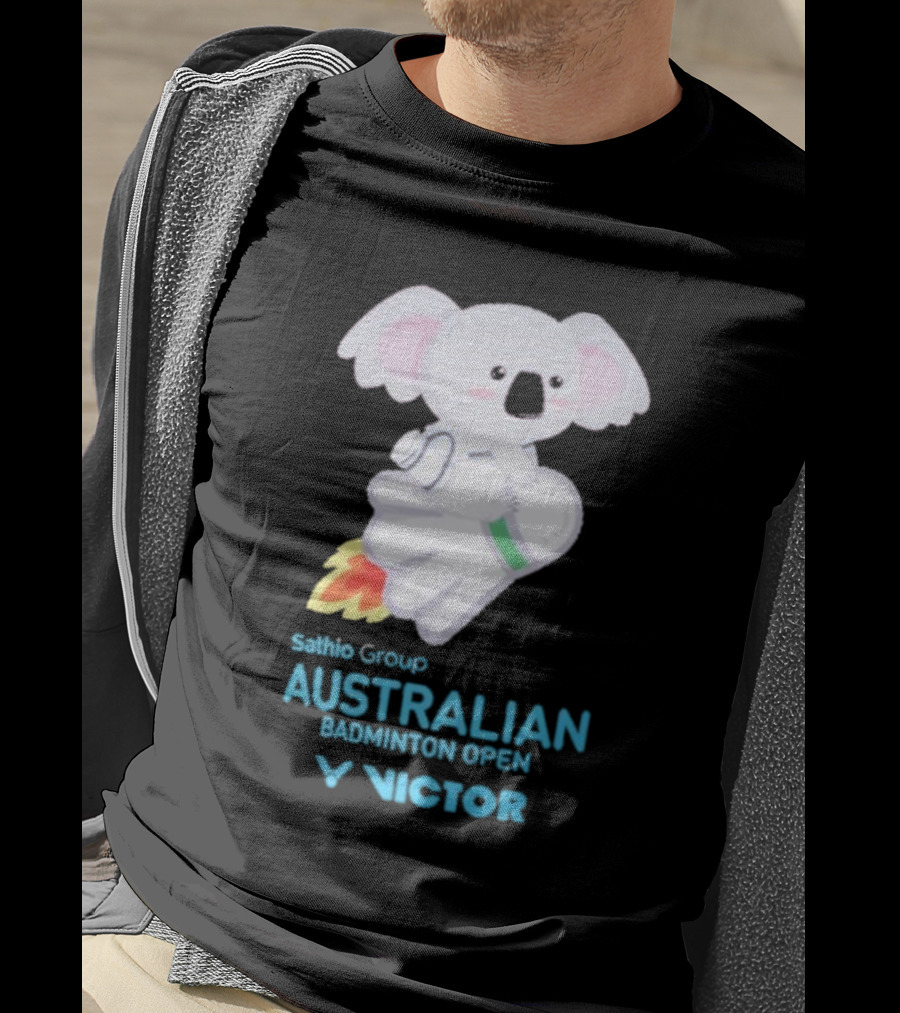 Koala Shuttlecock Sathio Group Australian Badminton Open Victor T-Shirt