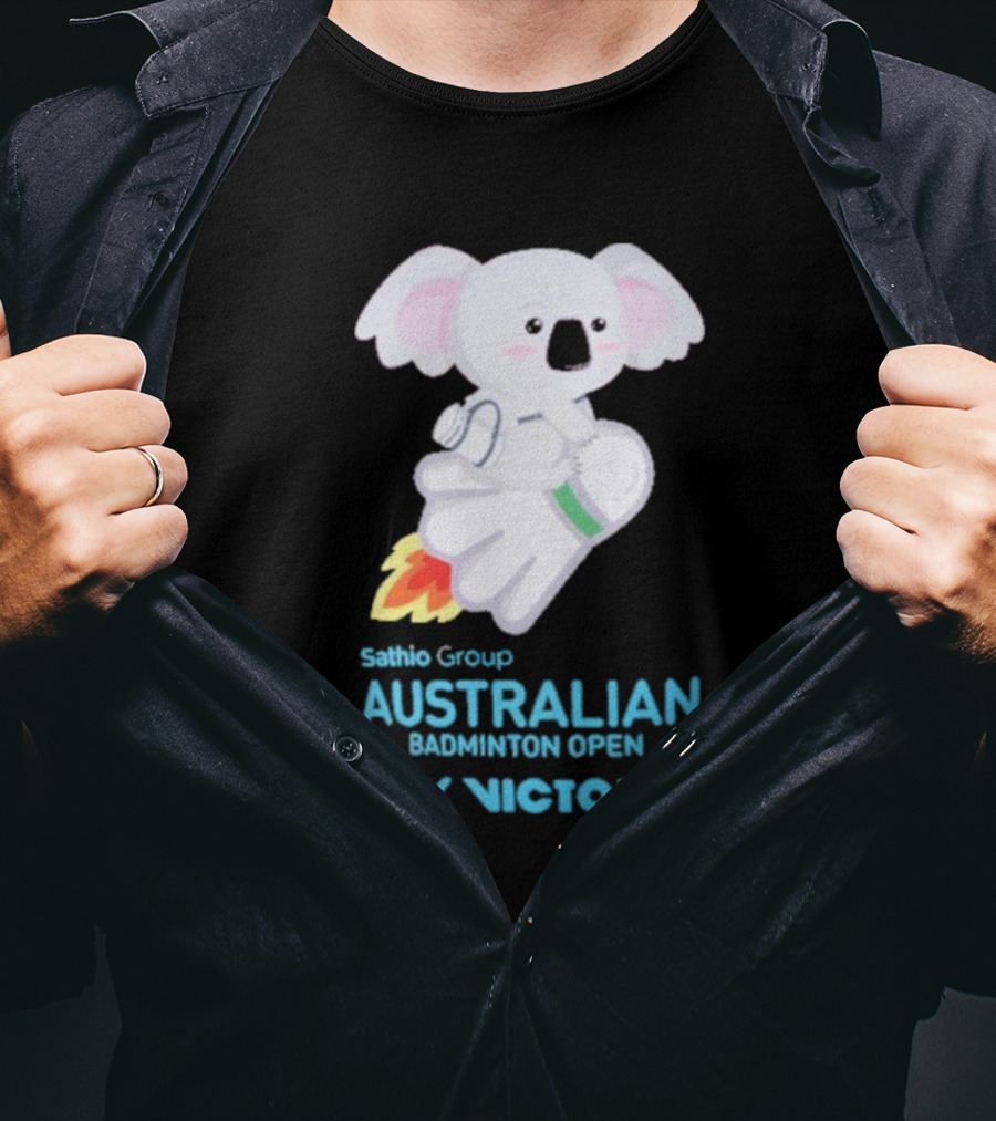 Koala Shuttlecock Sathio Group Australian Badminton Open Victor T-Shirt