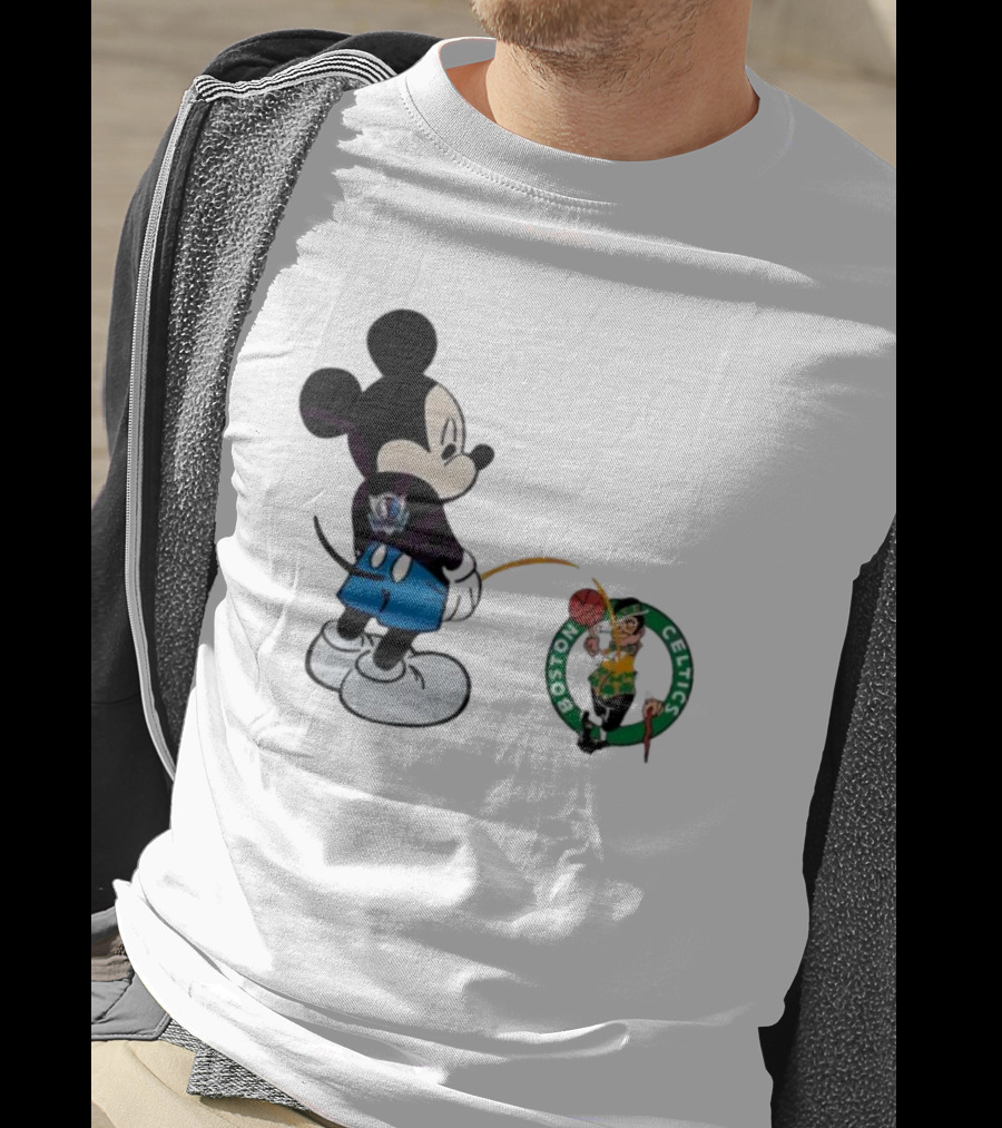 Mickey Mouse Dallas Mavericks Versus Boston Celtics T-Shirt