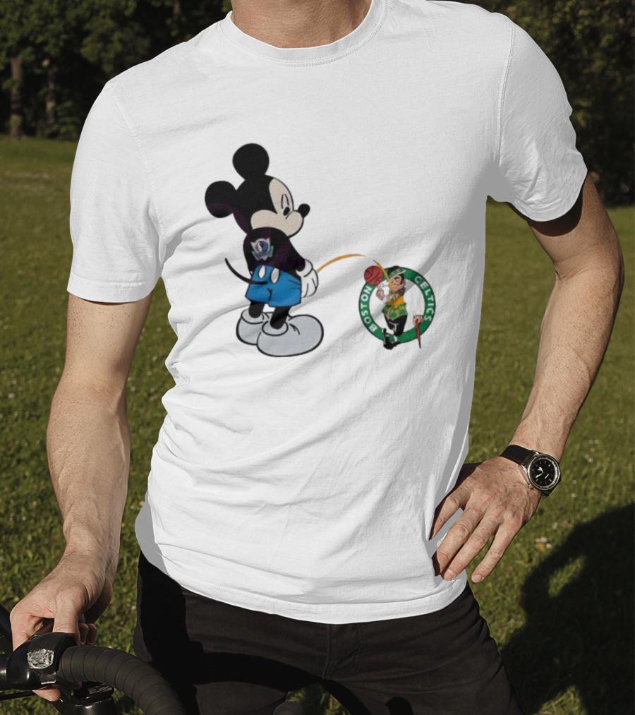 Mickey Mouse Dallas Mavericks Versus Boston Celtics T-Shirt