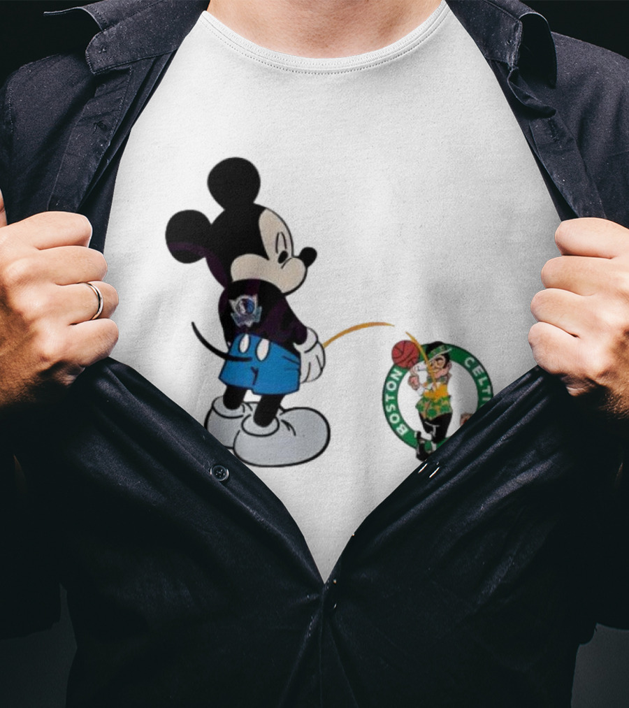 Mickey Mouse Dallas Mavericks Versus Boston Celtics T-Shirt