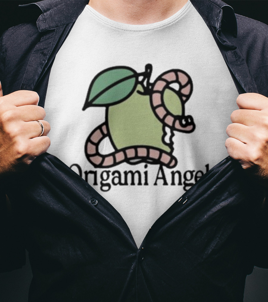 Origami Angel Apple Worm T-Shirt