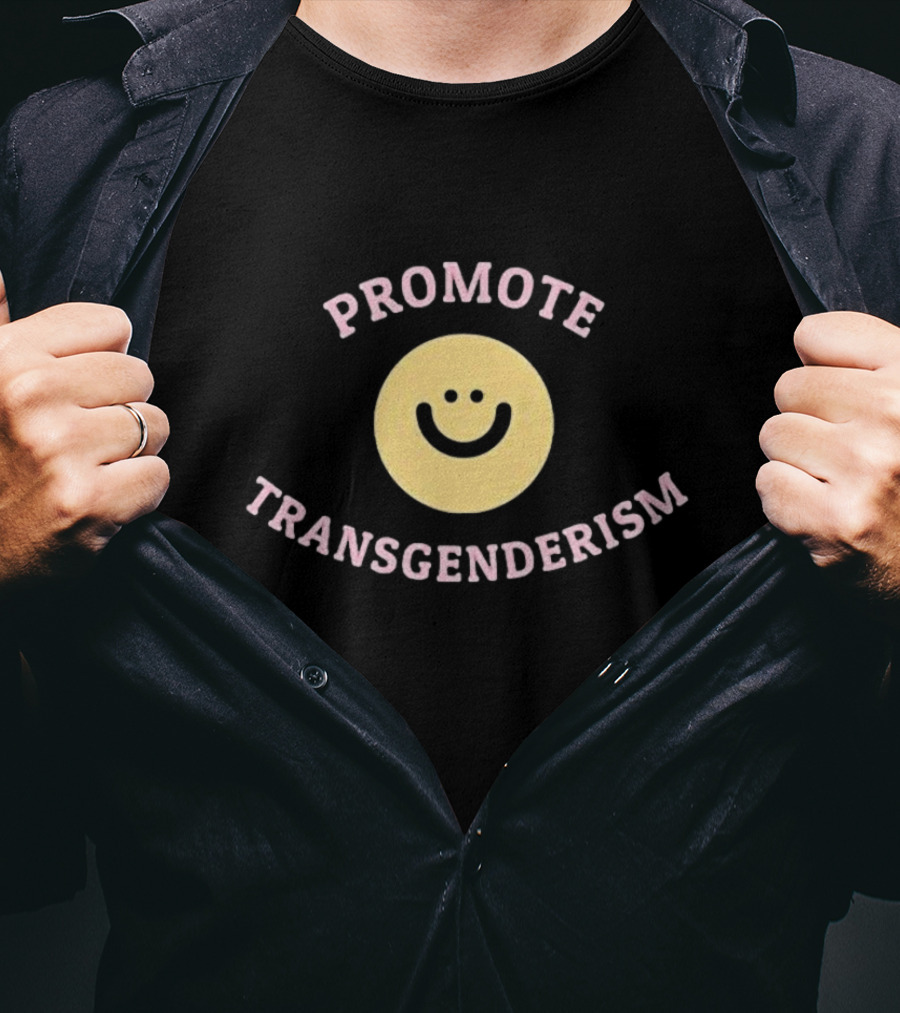 Promote Transgenderism Smiley Face T-Shirt