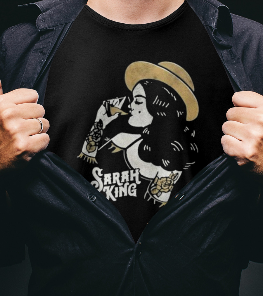 Sarah King Whisky Vintage Tattooed Woman Hat T-Shirt