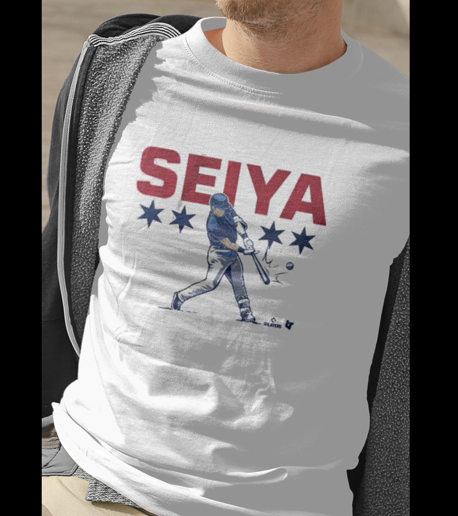 Seiya Suzuki Chicago Baseball Swing Stars T-Shirt