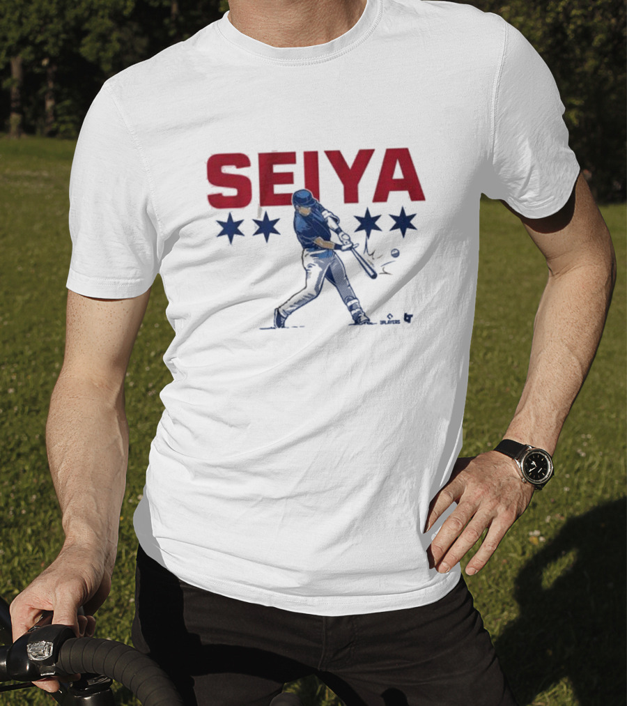 Seiya Suzuki Chicago Baseball Swing Stars T-Shirt
