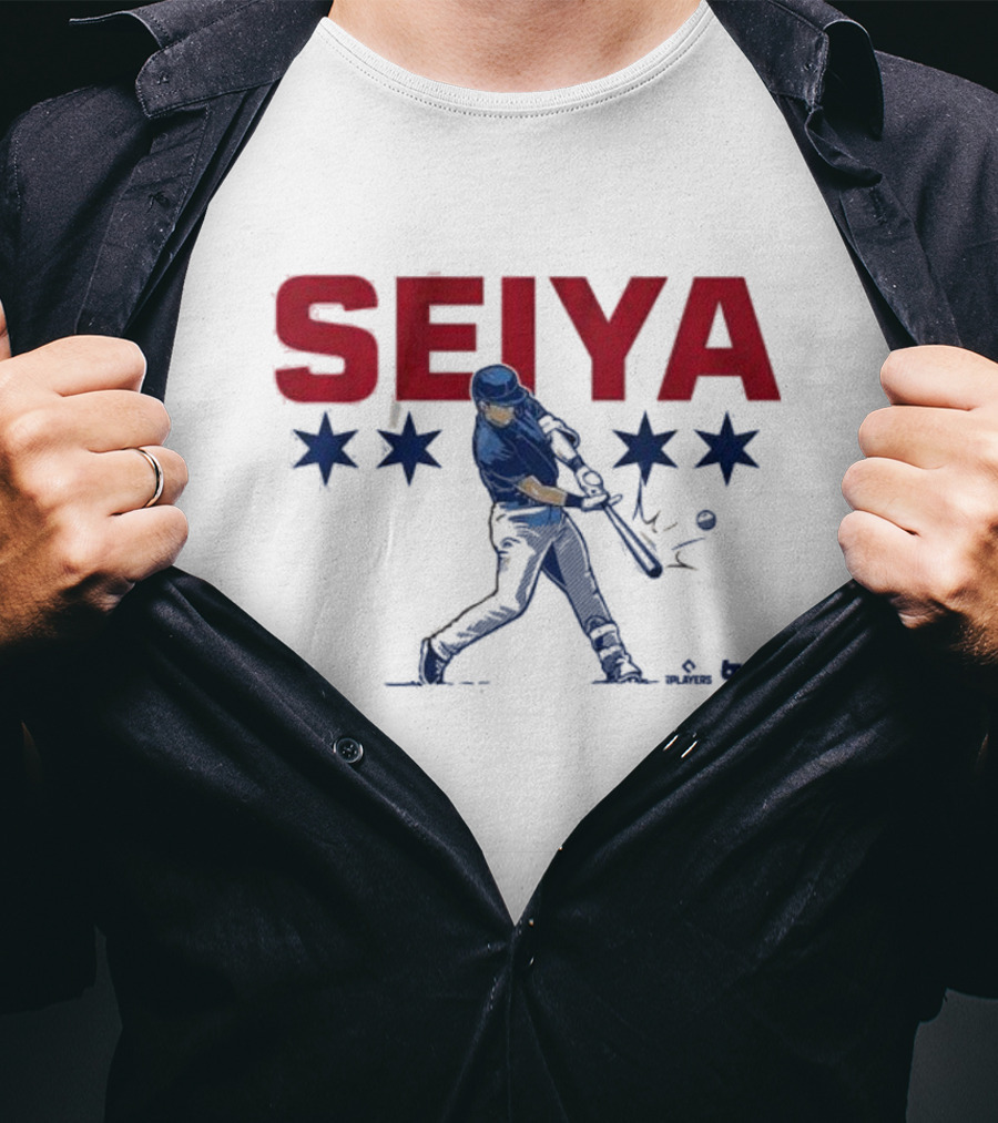 Seiya Suzuki Chicago Baseball Swing Stars T-Shirt