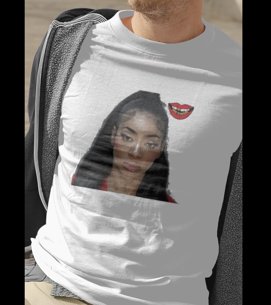 Tommie Lee Arrested Mugshot With Red Lips T-Shirt