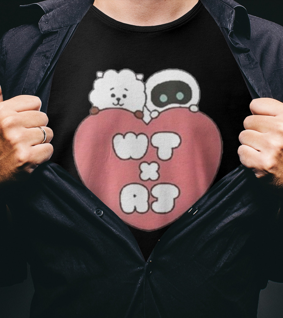 WT X RJ Heart Cute Collaboration T-Shirt