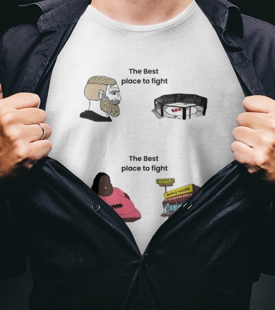 The Best Place To Fight Waffle House Queen Belt T-Shirt