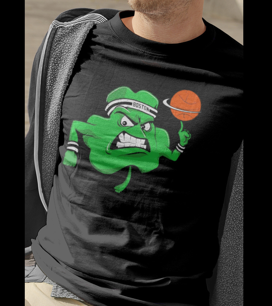 Boston Celtics Angry Clover Basketball T-Shirt