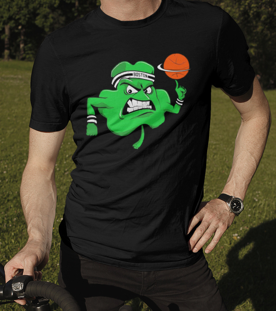 Boston Celtics Angry Clover Basketball T-Shirt