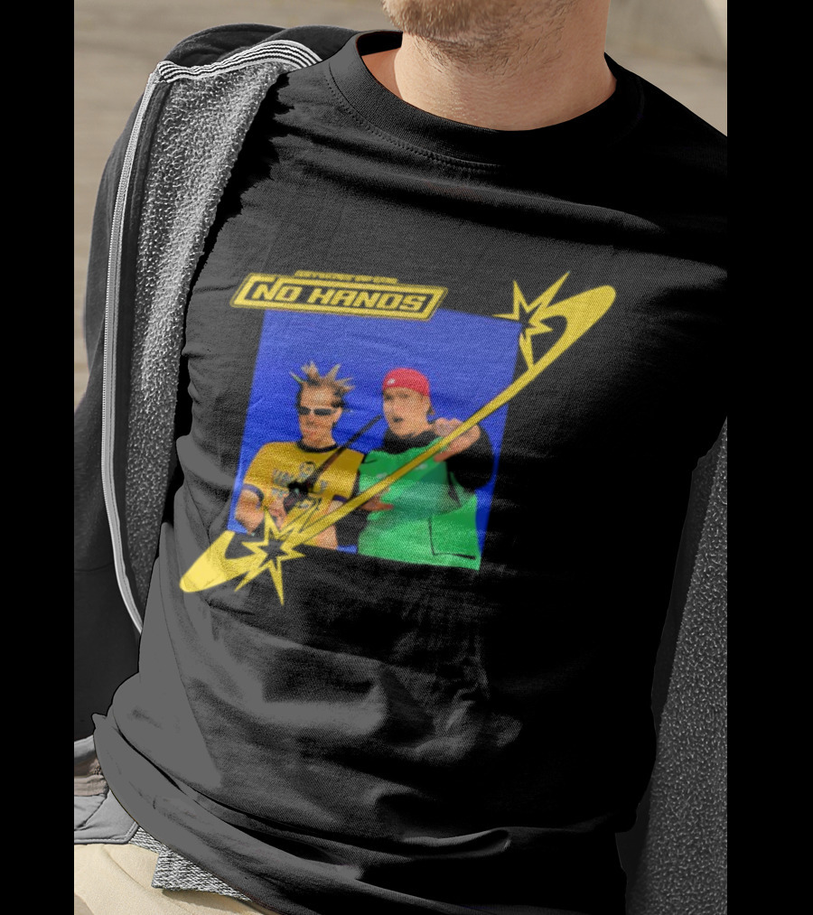 Joey Valence And Brae No Hands Retro Graphic Duo In Yellow And Green With Starburst T-Shirt