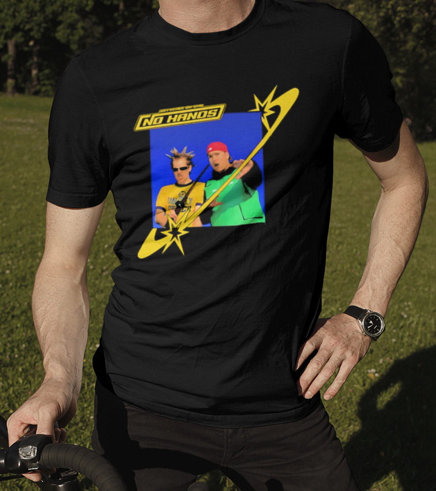 Joey Valence And Brae No Hands Retro Graphic Duo In Yellow And Green With Starburst T-Shirt