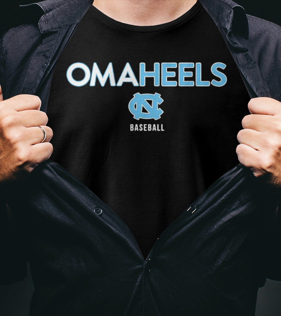 OMAHEELS North Carolina Tar Heels Baseball T-Shirt
