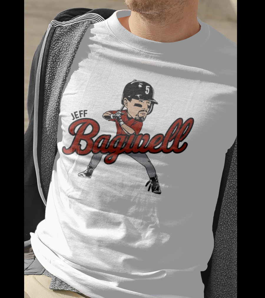 Jeff Bagwell Houston Astros Caricature Baseball T-Shirt