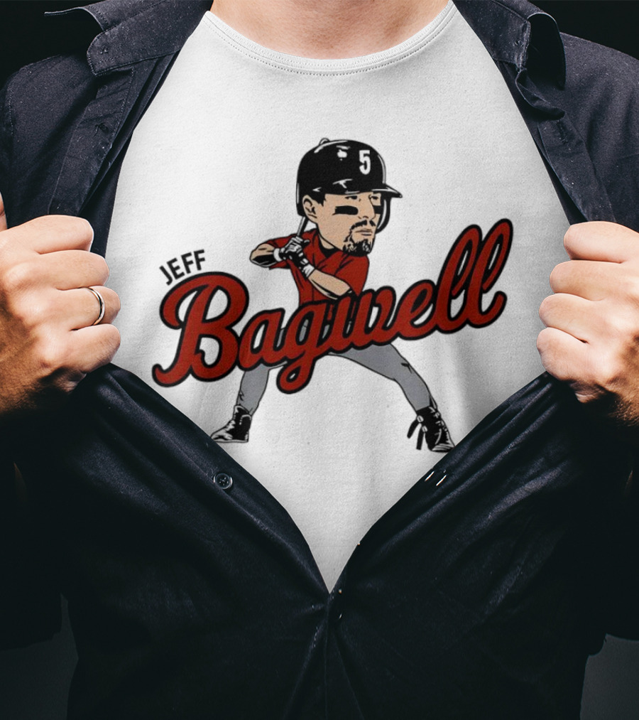 Jeff Bagwell Houston Astros Caricature Baseball T-Shirt
