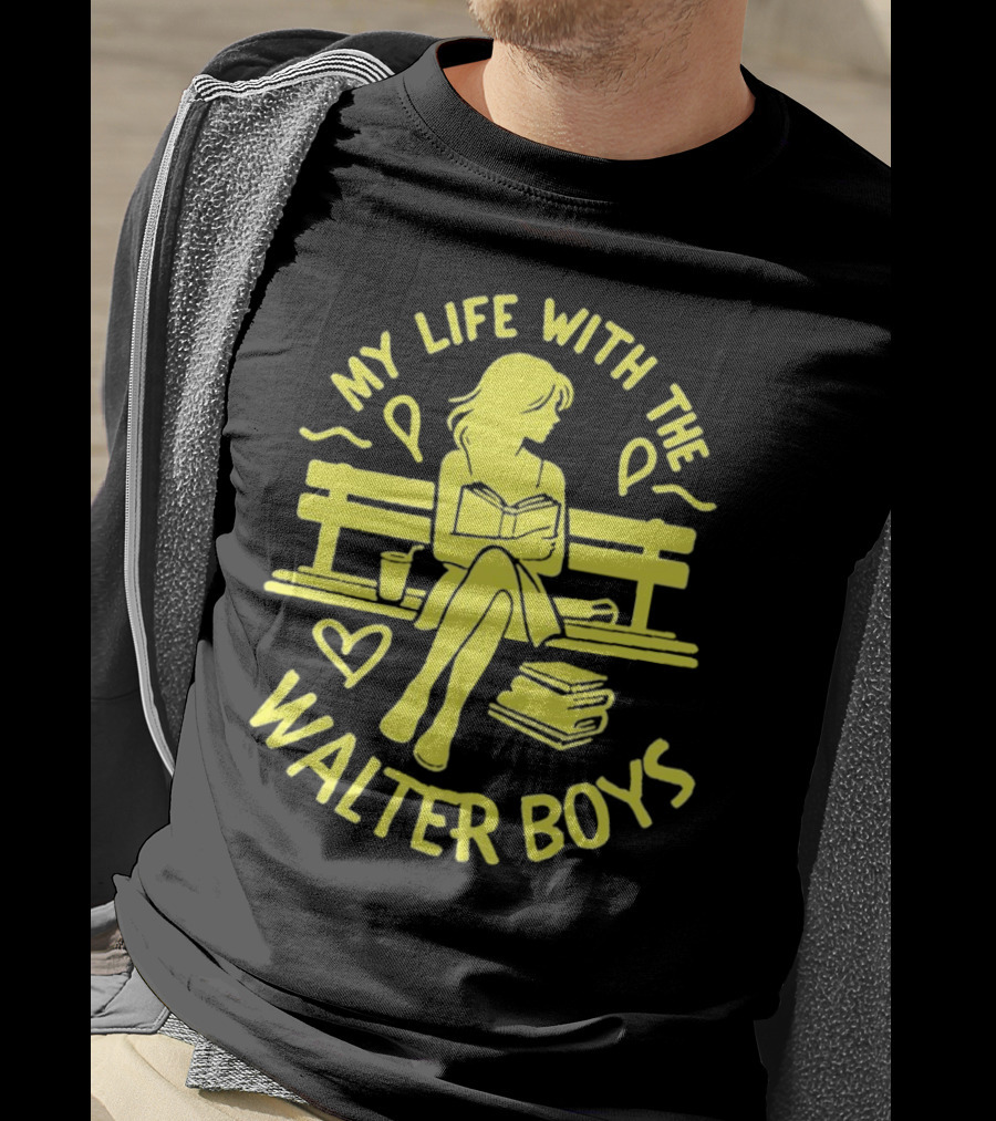 My Life With The Walter Boys Book Reader On Park Bench T-Shirt