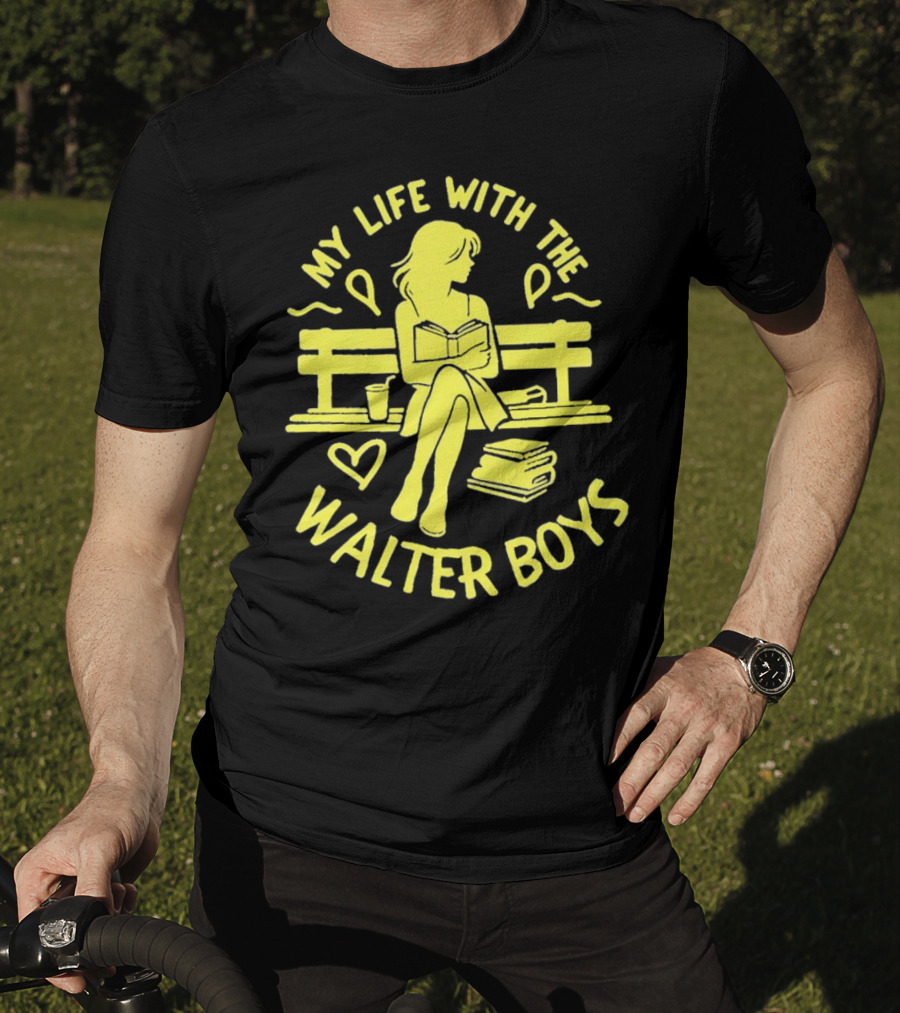 My Life With The Walter Boys Book Reader On Park Bench T-Shirt