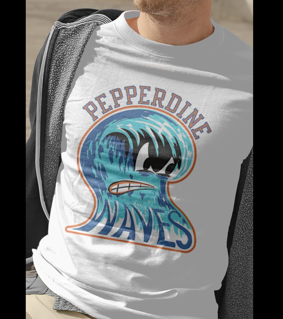 Pepperdine Waves Vintage Angry Wave T-Shirt
