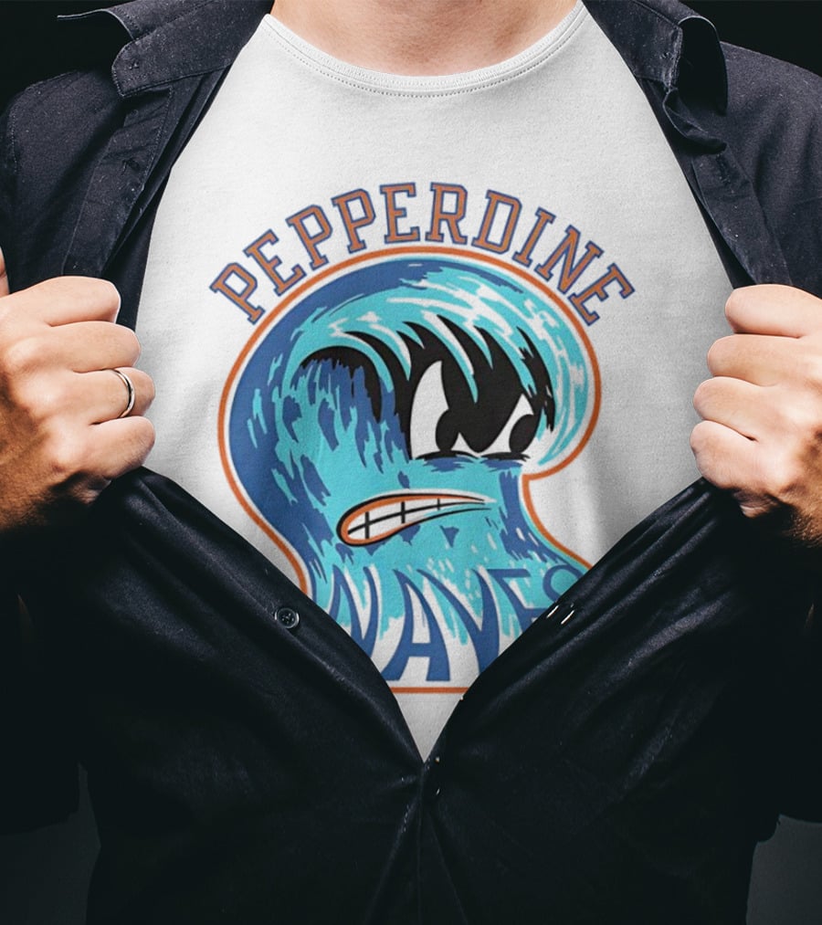 Pepperdine Waves Vintage Angry Wave T-Shirt