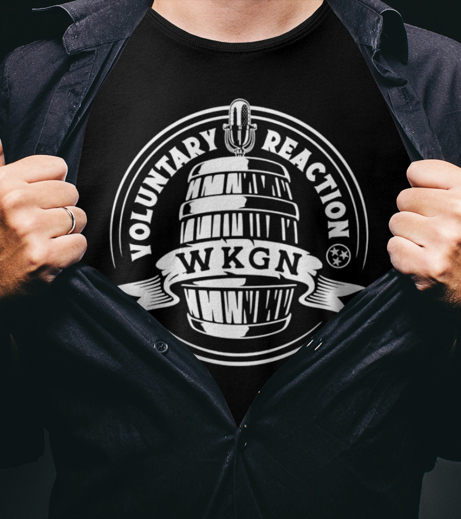 Voluntary Reaction WKGN Microphone Barrel T-Shirt