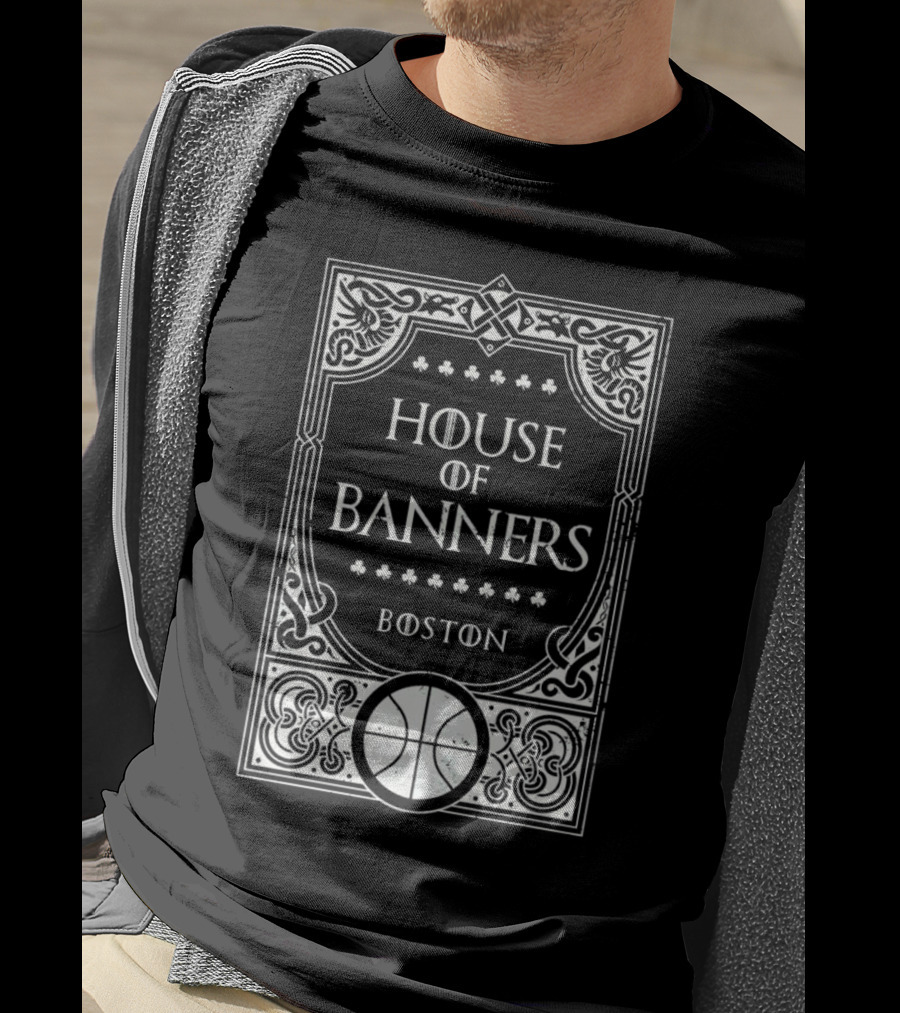Boston House Of Banners Basketball Emblem T-Shirt